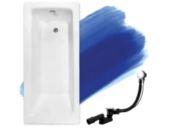 Bad Land Badewanne Rechteck TALIA 160x75 Ablauf Füße