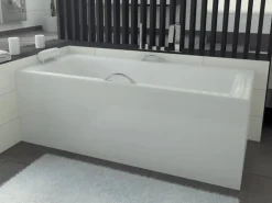 Bad Land Badewanne Rechteck TALIA 110x70 Mit AcrylSchürze Ablauf Füße