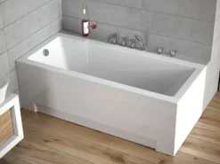 Bad Land Badewanne Rechteck MODERN 130x70 Mit Styroporverkleidung Ablauf Füße