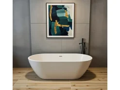 Bad Land Freistehende Badewanne ASGER 170x75 + Ablauf