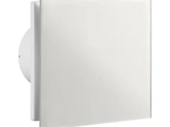 Badventilator System Ø 100 mit Glasabdeckung Weiss Hochglanz