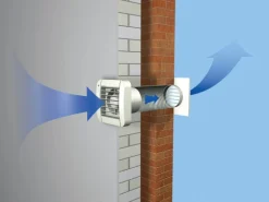 Badventilator System Ø 125 mit Jalousie und Nachlaufzeit