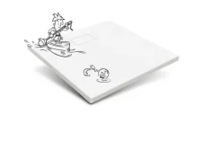 baliv Duschwanne DW-90.100E SMC Kunststoff in Steinoptik 90 cm x 90 cm Weiß