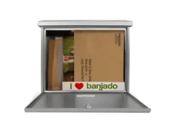 Banjado Briefkasten Edelstahl 38.5x31.5x12cm Ohne Zeitungsfach Inkl. Montagematerial Motiv Wegesrand