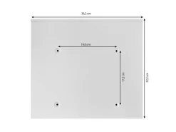 Banjado Briefkasten Weiß 36.2x32.2x10cm Groß / Inkl. Montagematerial & 2 Schlüsseln / Mit Namensschild Motiv Zwergenhausen