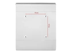 Banjado Design Briefkasten Weiß Pulverbeschichtet 39x47x14cm 2 Schlüssel Mit Zeitungsfach Motiv Häuserberg