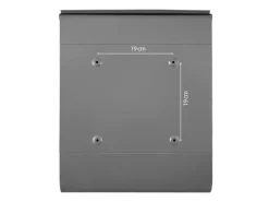 Banjado Design Briefkasten Silber Pulverbeschichtet 39x47x14cm 2 Schlüssel Mit Zeitungsfach Motiv New York Taxi