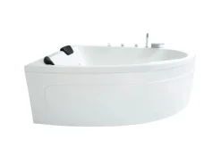 Basera® Indoor Eck-Whirlpool Badewanne Guam Links 2 Personen Classic 180 x 130 cm