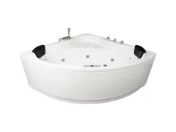 Basera® Indoor Eck-Whirlpool Badewanne Malai Premium 150 x 150 cm