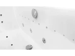 Basera® Indoor Eck-Whirlpool Badewanne Guam Links 2 Personen Premium 180 x 130 cm