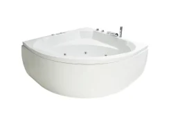 Basera® Indoor Eck-Whirlpool Badewanne Korfu Premium 155 x 155 cm