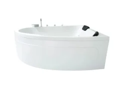 Basera® Indoor Eck-Whirlpool Badewanne Guam Rechts 2 Personen Classic 180 x 130 cm