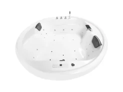 Basera® Indoor Podest-Whirlpool Badewanne XXL Gomera Rund Premium 182 x 182 cm