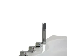 Basera® Indoor Podest-Whirlpool Badewanne XXL Gomera Rund Premium 182 x 182 cm