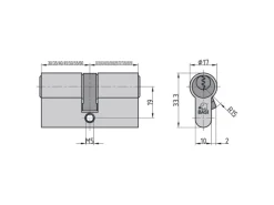 Basi - AS - Profil-Doppelzylinder - 35/75 mm - Gleichschließend