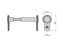 Basi - Blindzylinder Variabel - BZV 100 - 45-125 mm - matt vernickelt