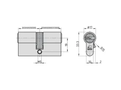 Basi - BM - Profil-Doppelzylinder - 30/45 mm - Verschiedenschließend
