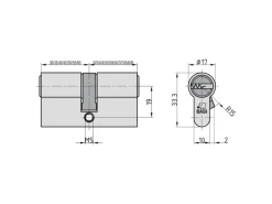 Basi - BM - Profil-Doppelzylinder - 30/85 mm - Verschiedenschließend