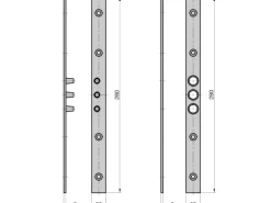 Basi - Bändersicherung - BS 280 - mit 3 Zapfen und Schrauben - 280x20 mm - Verzinkt - Einzeln - 9552-0000