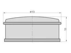 Basi - Boden-Türstopper - SET - 4x BTS 20 - Edelstahl - 4X7704-0026