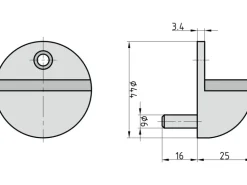 Basi - Boden-Türstopper - SET - 4x TS 20 - Edelstahl - 4X7704-0020