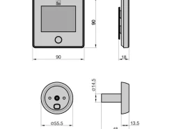 Basi - Digitaler Türspion - TS 800 - Schwarz - 6800-0010