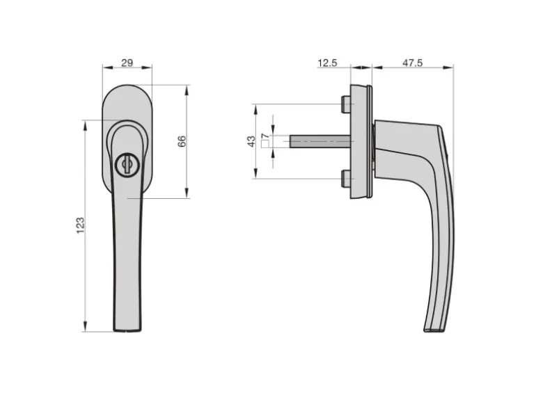 Basi - Fenstergriff - Abschließbar - 20er Set - inkl. 2 Schlüssel - Gleichschließend - Alu Weiß