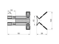 Basi - Rollladenklemme für Mechanische Rollläden - RK 100 - 4 Paar - 4X1600-0100