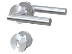 Basi - Rosetten-Garnitur - ZB 3200 - Edelstahl - L-Form - Lochung Buntbart - 7308-2108