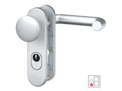 Basi - SB/FS 2200K ZA ES1 - Feuerschutz-Beschlag - Zylinderabdeckung - Kurzschild Rund - Alu F1 - 7529-0301