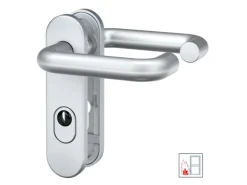 Basi - SB/FS 2200K ZA ES1 - Feuerschutz-Beschlag - Zylinderabdeckung - Kurzschild Rund - Alu F1 - 7529-0701