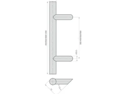Basi - Stoßgriff-Komplettset für Haustüren Stoßgriff & 1/2-Schmalrahmen-Garnitur & Schmalrahmen-Schutzrosette 7000-SGS4