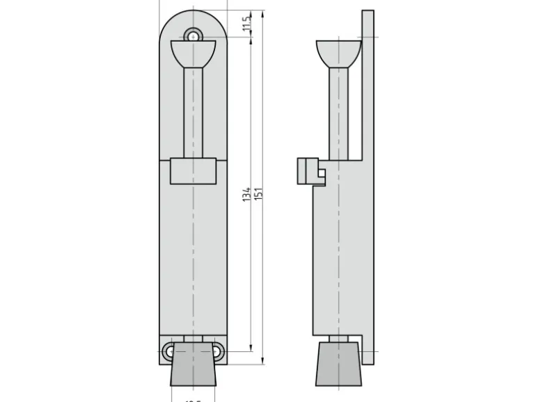 Basi - Türfeststeller - SET - 2x TFS 25 - Edelstahl-Optik - 2X7704-0025