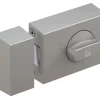 Basi - Türzusatzschloss - KS 500 - Dornmaß 45 mm - Silber - Käntige Ausführung - 2-Tourig - 1303-0205