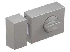 Basi - Türzusatzschloss - KS 500 - Dornmaß 45 mm - Silber - Käntige Ausführung - 2-Tourig - 1303-0205