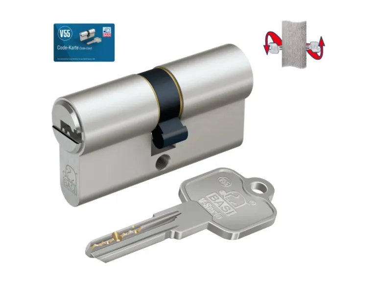Basi - V55 - Profil-Doppelzylinder - 35/50 mm - Gleichschließend - Not- und Gefahrenfunktion