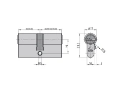 Basi - V55 - Profil-Doppelzylinder - 30/40 mm - Gleichschließend