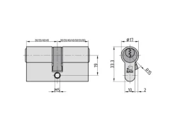 Basi - V50 - Profil-Doppelzylinder - 45/45 mm - Verschiedenschließend