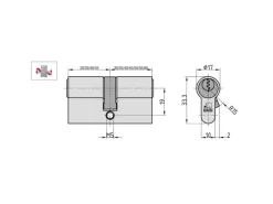 Basi - V50 - Profil-Doppelzylinder - 30/40 mm - Gleichschließend - Not- und Gefahrenfunktion