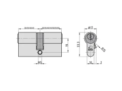 Basi - V50 - Profil-Doppelzylinder - 45/45 mm - Gleichschließend