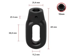 Bauheld Markisenöse Oval 10 mm Ral 9005 für Fleischerhaken