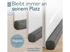 Beautissu Levante MM Zugluftstopper 6,5x120cm Dunkelgrau