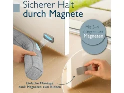 Beautissu Levante MM Zugluftstopper 6,5x120cm Grau 2tlg