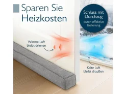 Beautissu Levante MM Zugluftstopper 6,5x80cm Grau 2tlg