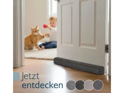 Beautissu Levante OM Zugluftstopper 6,5x110cm Dunkelgrau 2tlg