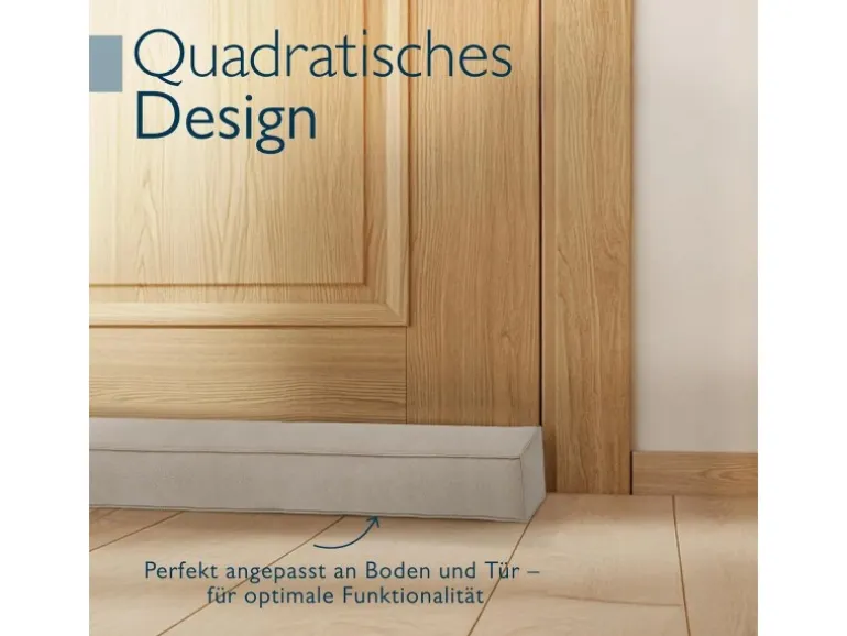 Beautissu Marin OM Zugluftstopper 6,5x130cm Hellgrau