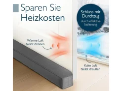 Beautissu Marin OM Zugluftstopper 6,5x120cm Anthrazit