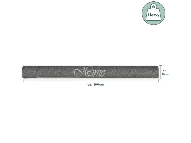 Beautissu Tuuli HO Zugluftstopper 8x100cm Anthrazit