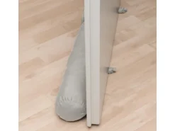 Beautissu Viento Zugluftstopper 10x100cm Hellgrau