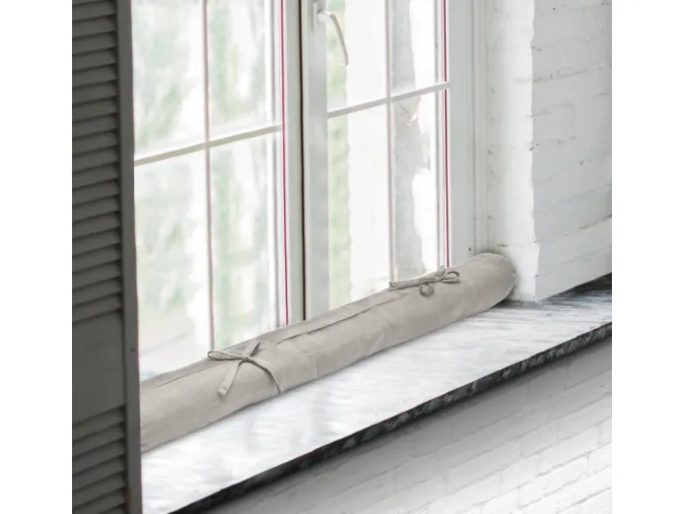 Beautissu Viento Zugluftstopper 10x100cm Hellgrau